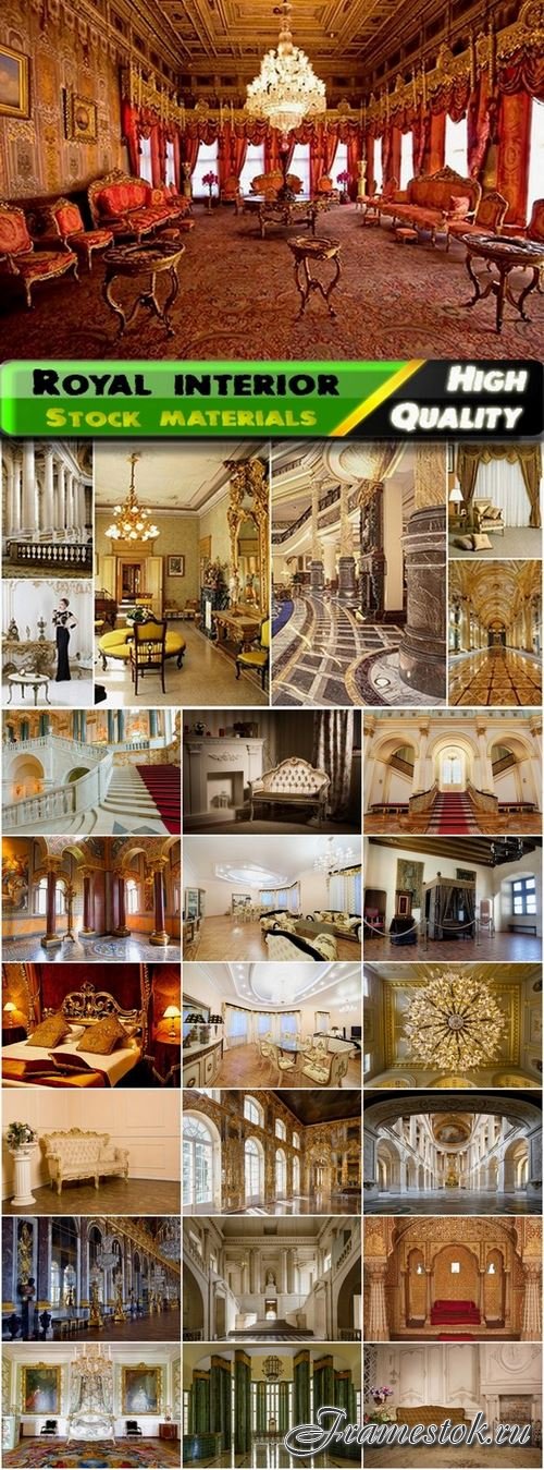 Interior of the royal and luxury castles and mansions - 25 HQ Jpg
