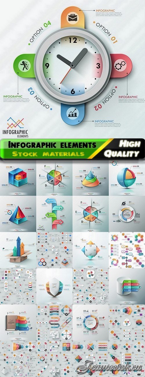 Infographic Design Elements in vector set from stock #105 - 25 Eps
