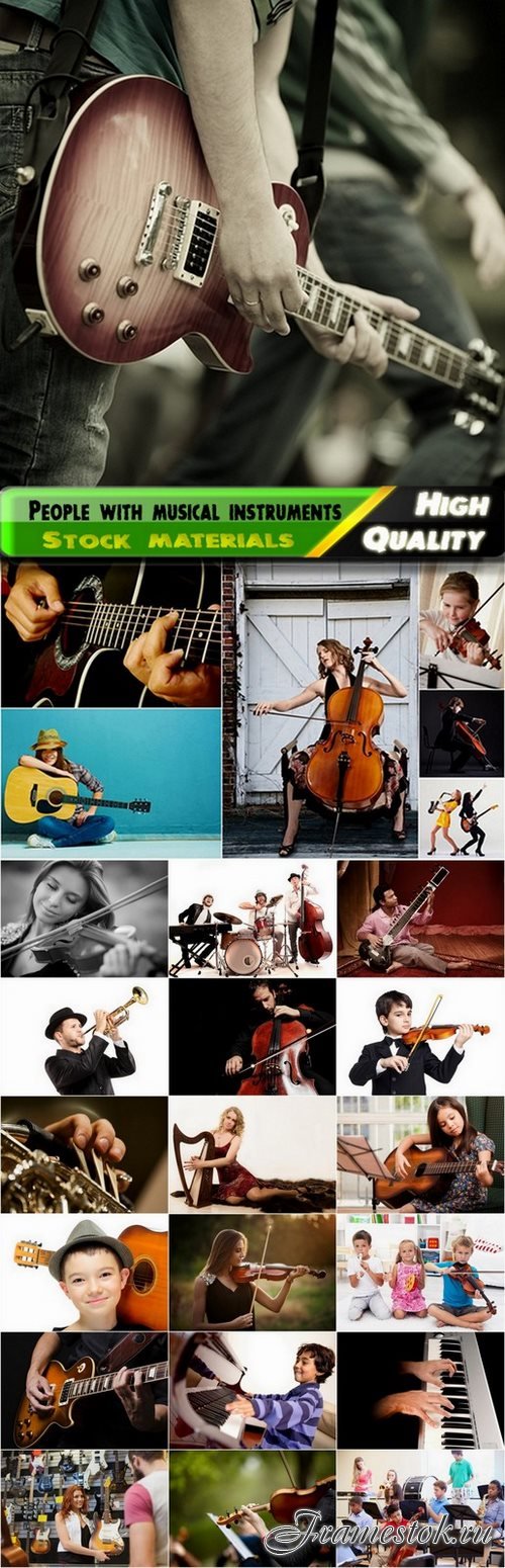 People with musical instruments Stock images - 25 HQ Jpg