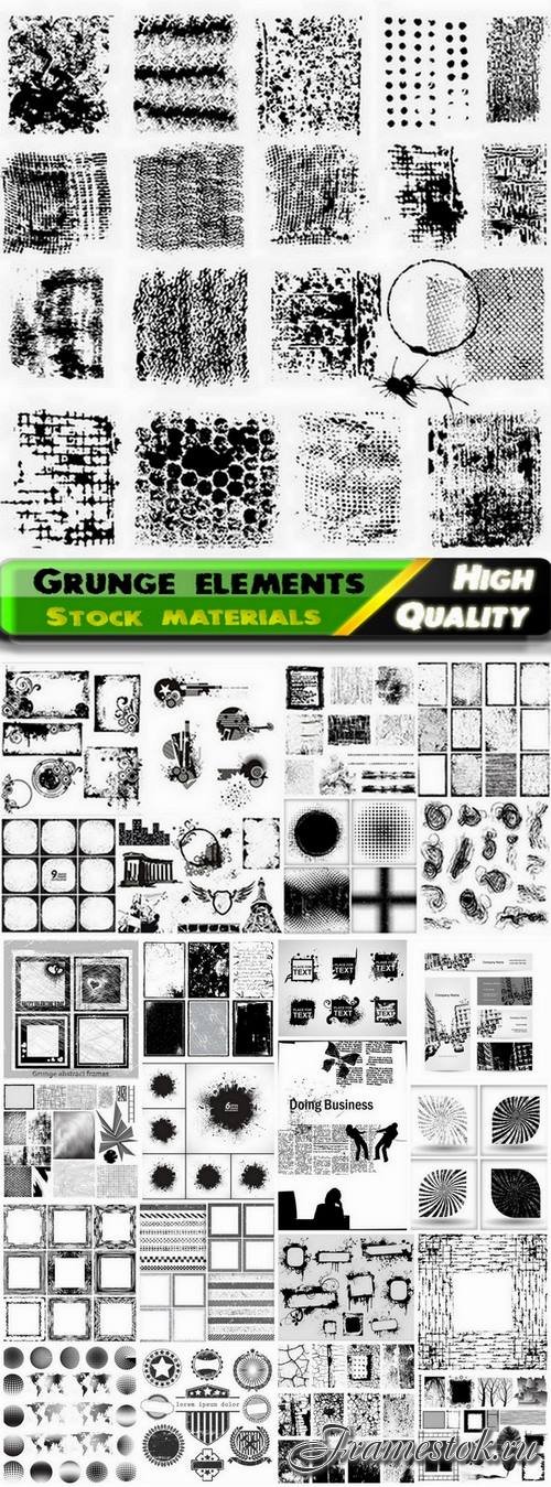 Set of different grunge backgrounds and elements - 25 Eps