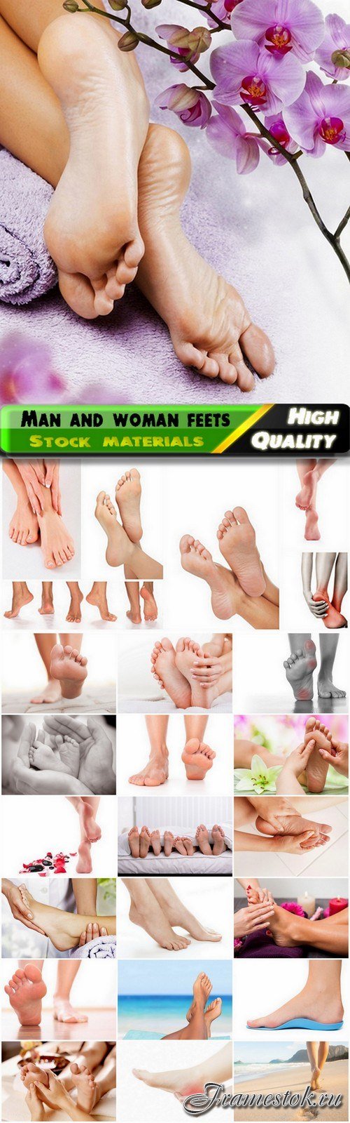 Legs of man and woman and feet massage - 25 HQ Jpg