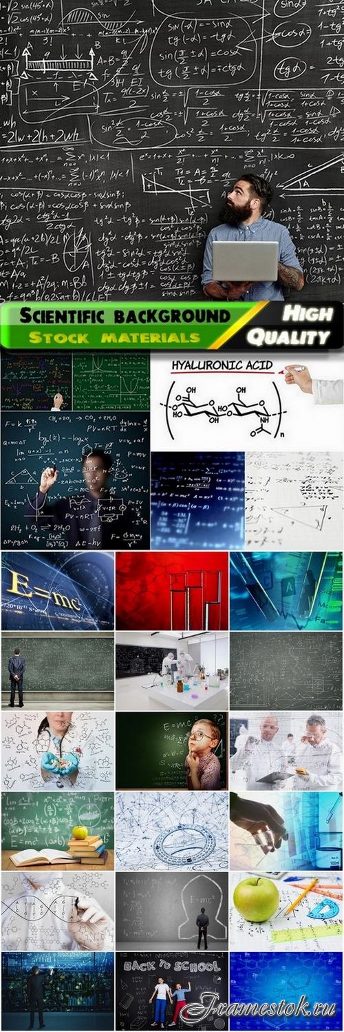 Scientific background with formulas and research - 25 HQ Jpg