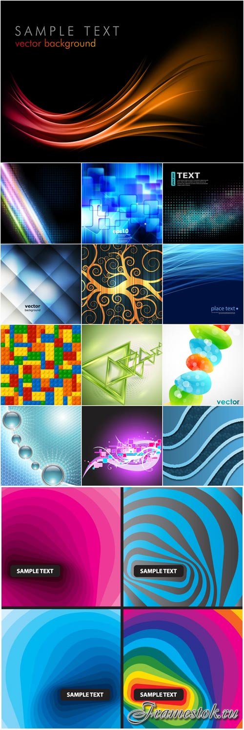 Bright colorful abstract backgrounds vector - 4