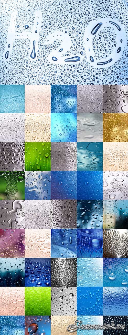 Water drop surface raster graphics