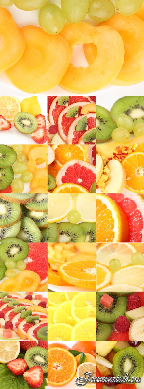 Sliced Fruits Raster Graphics