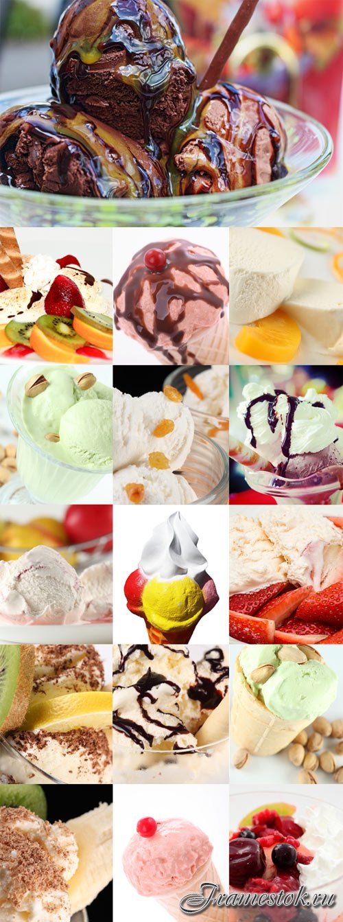 Ice cream - butter, milk, cream bitmap