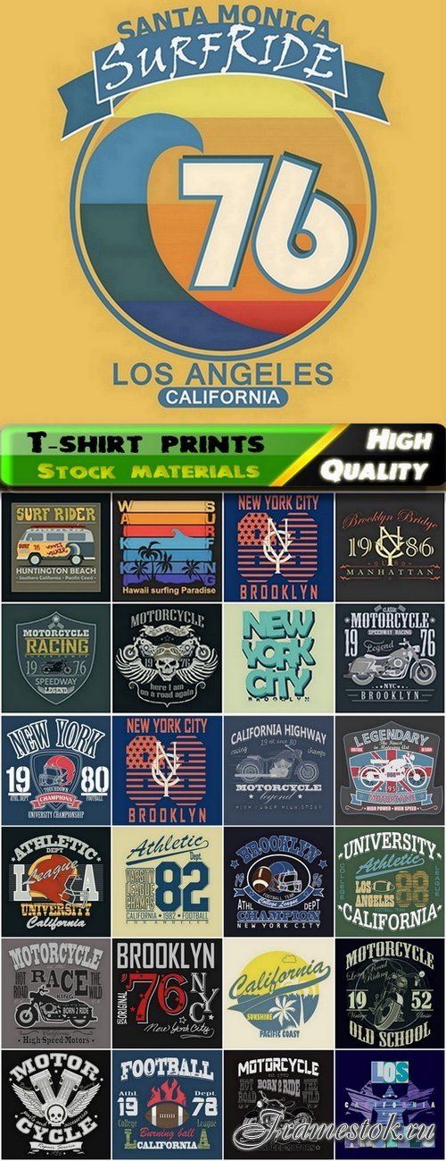 T-shirt prints design in vector from stock #69 - 25 Eps