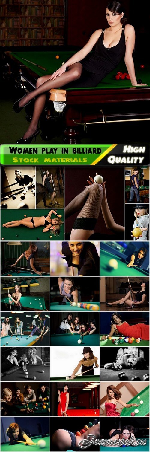 Beautiful and sexy women play in billiard - 25 HQ Jpg