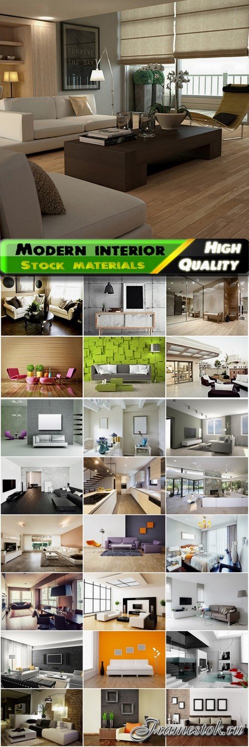 Interiors of home in modern style - 25 HQ Jpg
