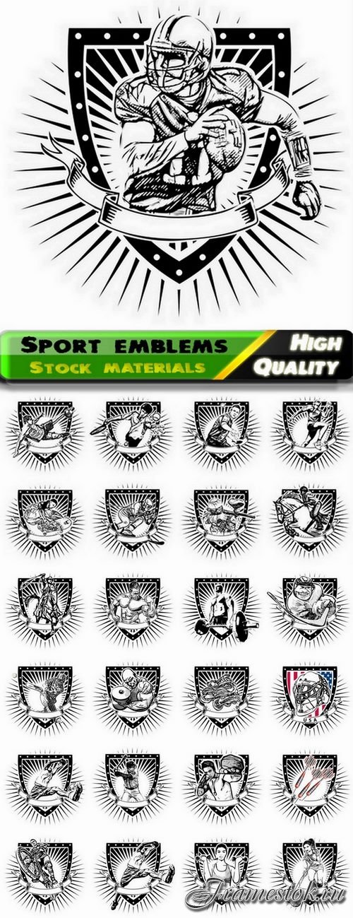 Sport emblems and logotypes - 25 Eps