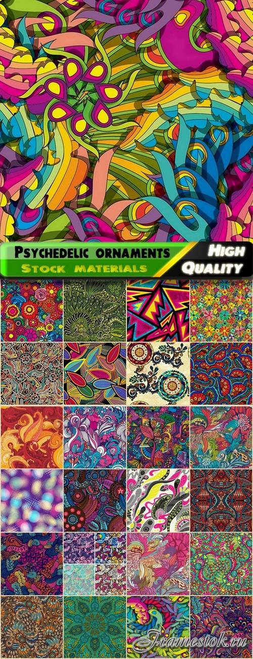 Seamless patterns and Psychedelic ornaments - 25 Eps