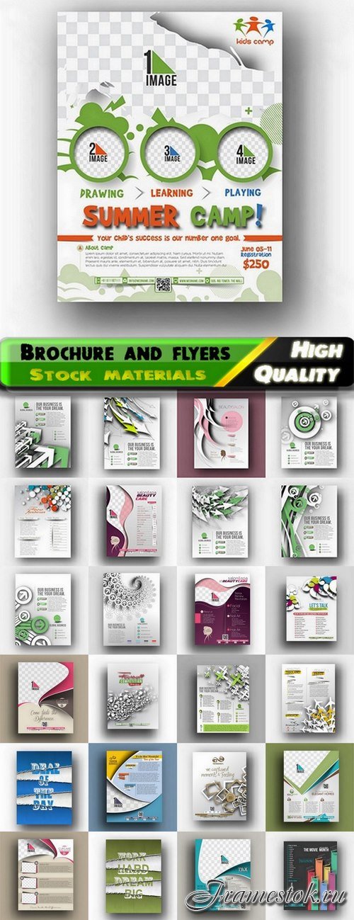 Brochure and flyers template design in vector from stock #63 - 25 Eps