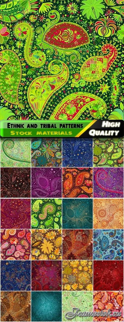 Ethnic and tribal seamless patterns for wallpapers design 2 - 25 Eps