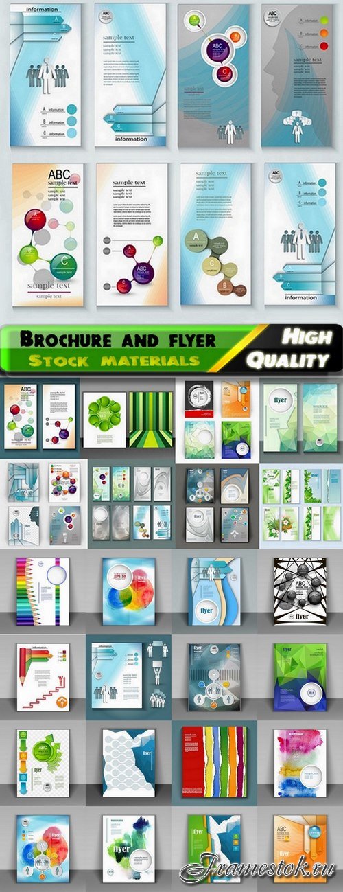 Brochure and flyers template design in vector from stock #68 - 25 Eps