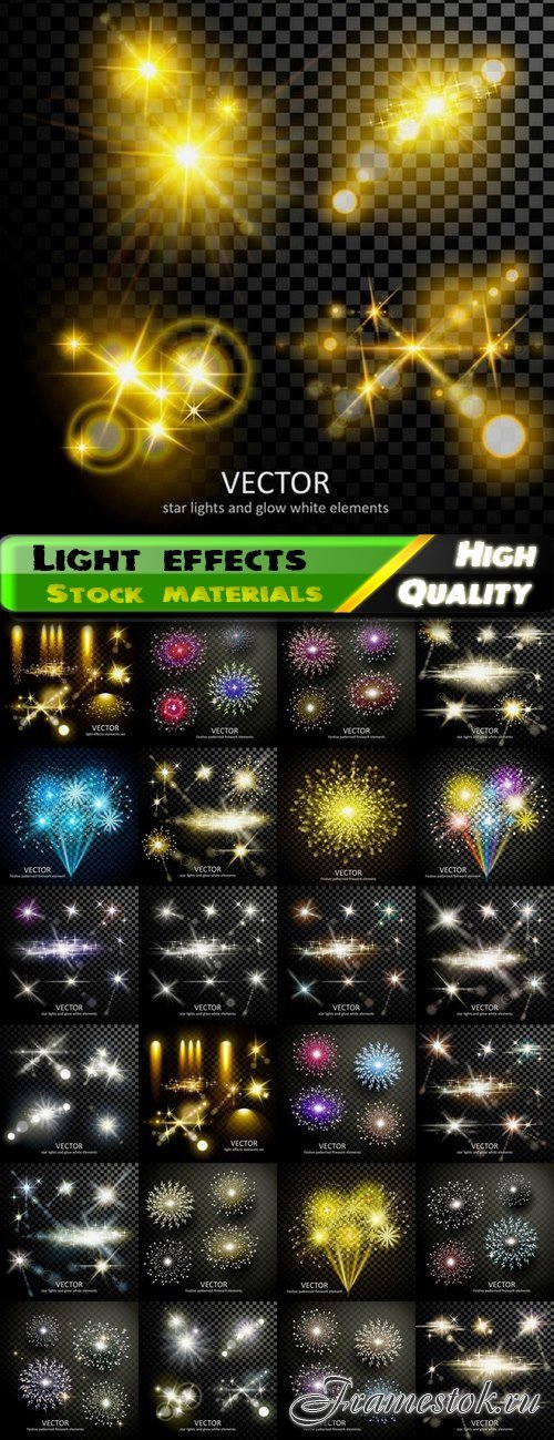 Special and glowing light effects in vector from stock 2 - 25 Eps