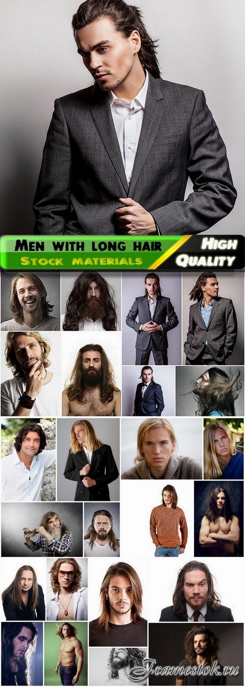 Stylish and fashionable men with long hair - 25 HQ Jpg
