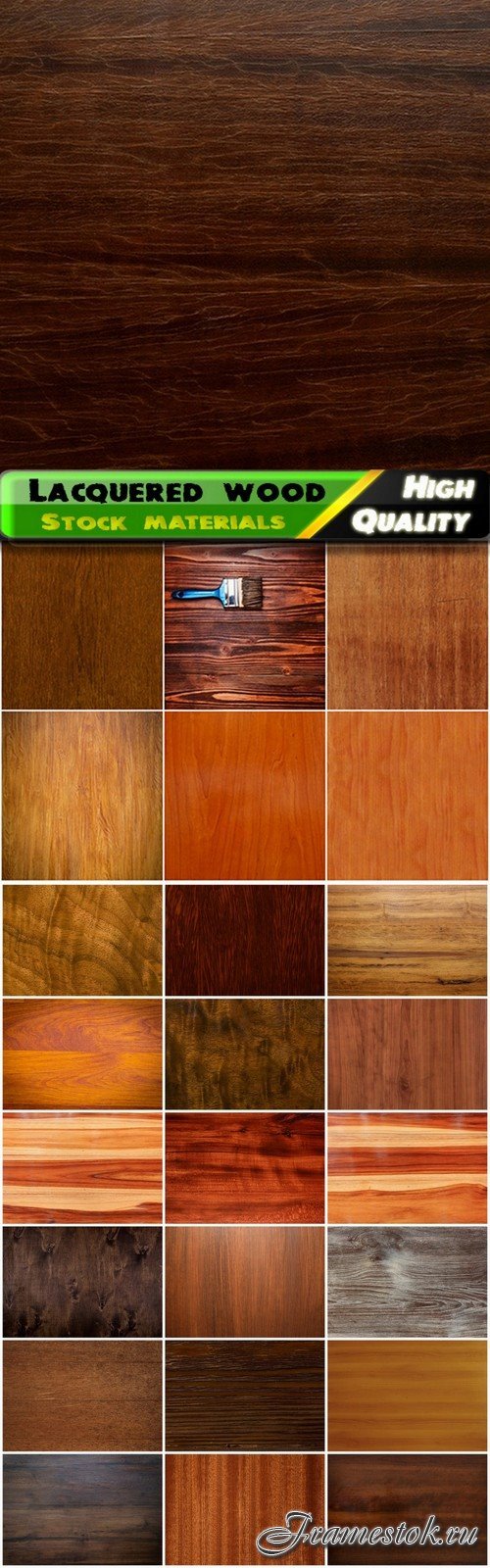 Textures of glossy lacquered wood - 25 HQ Jpg