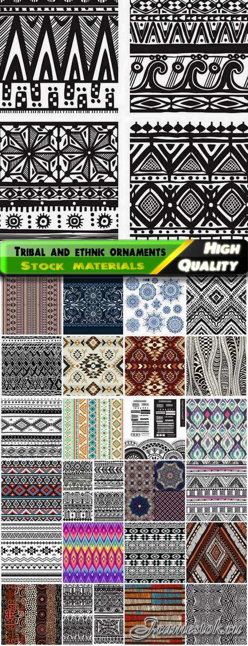 Tribal seamless patterns and ethnic ornaments - 25 Eps
