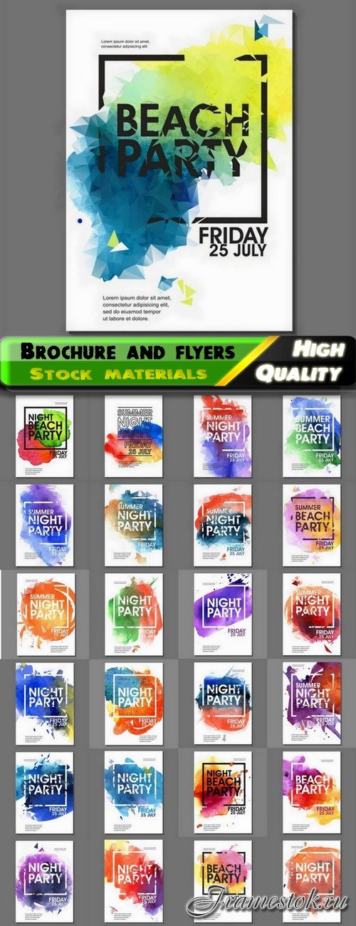 Brochure and flyers template design in vector from stock #81 - 25 Eps