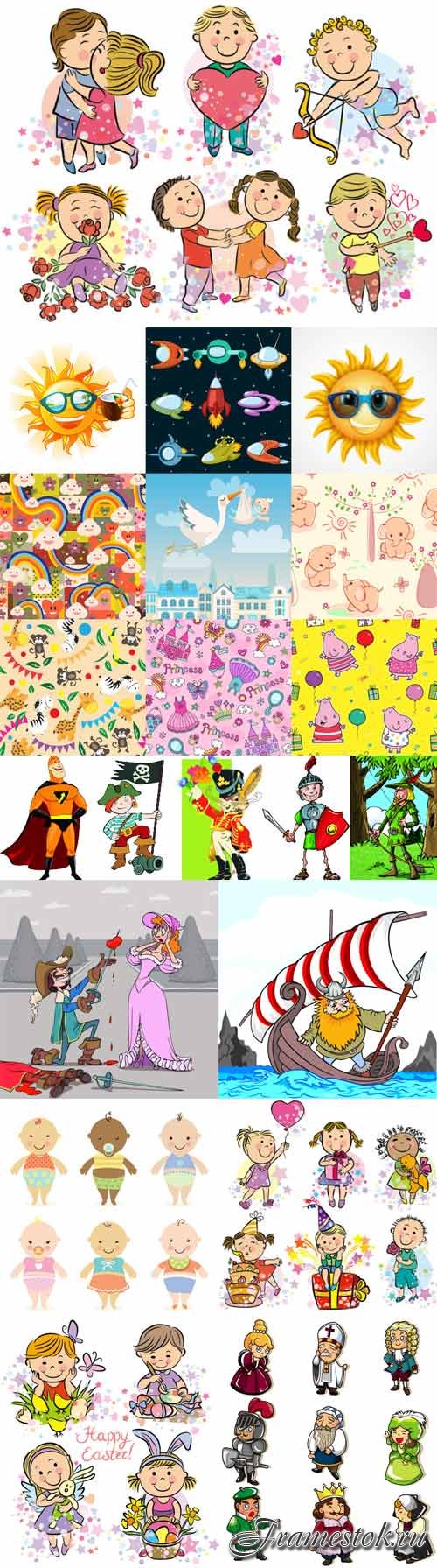 Kids cartoons vector