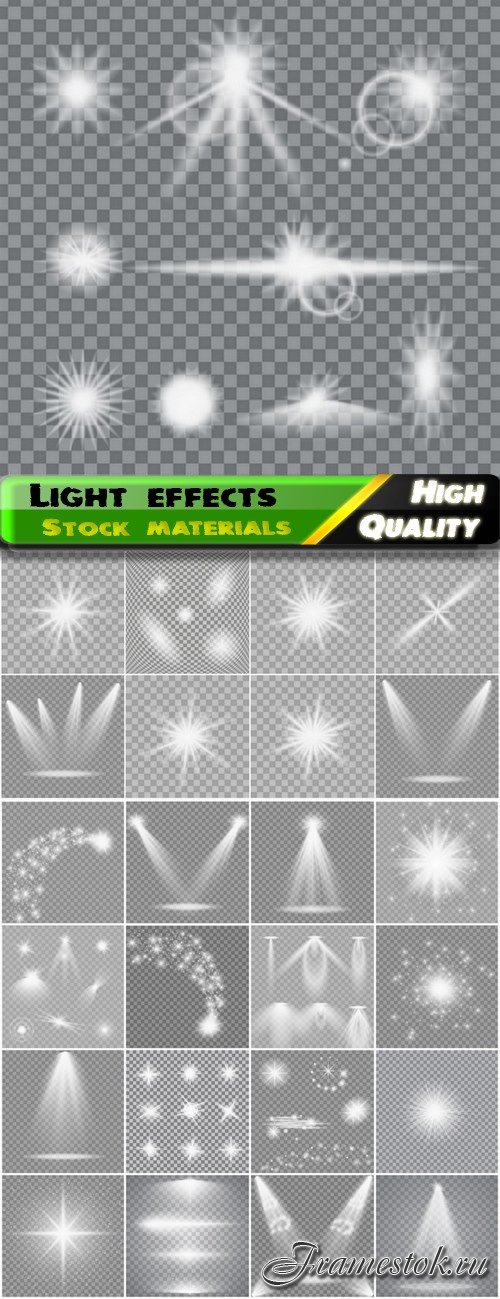 Special and glowing light effects in vector from stock 3 - 25 Eps