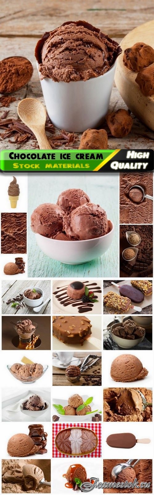 Sweet and cold chocolate ice cream - 25 HQ Jpg