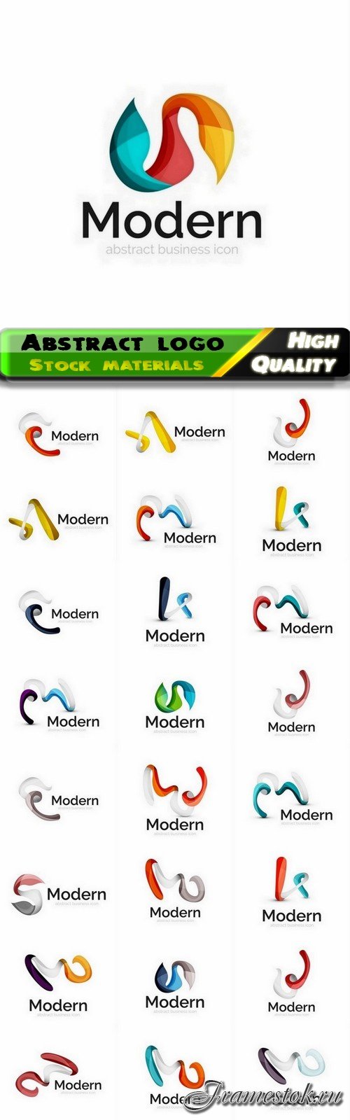 Abstract creative modern logo and emblem - 25 Eps