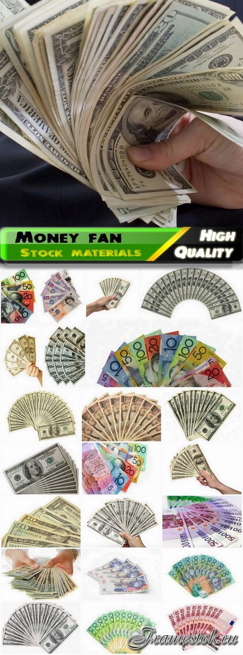 Business concept and world currency and money fan - 25 HQ Jpg