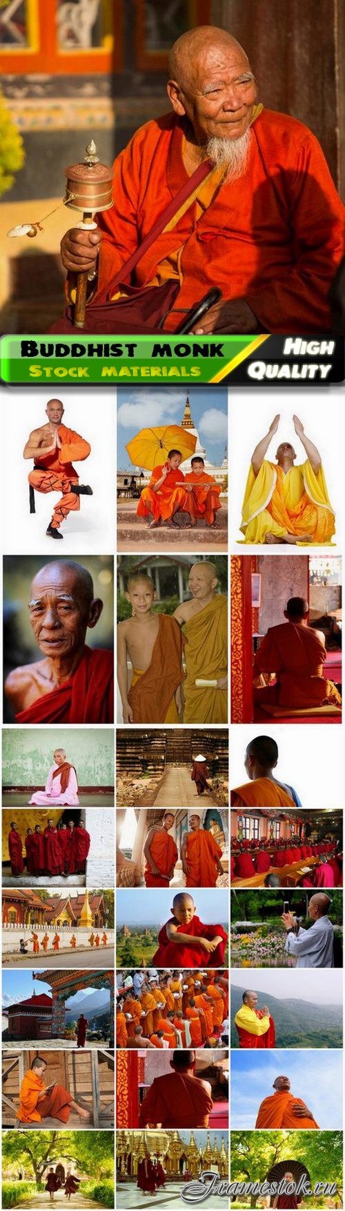 Buddhism religion and young and adult Buddhist monk - 25 HQ Jpg