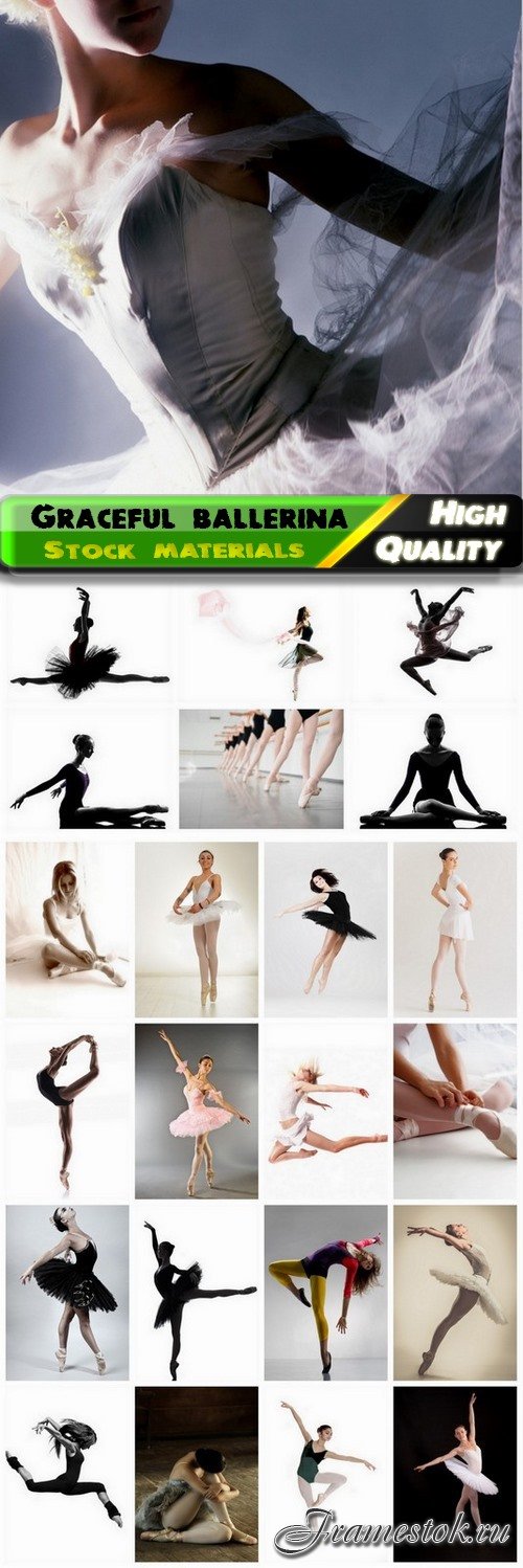 Graceful ballerina and flexible dancer in motion - 25 HQ Jpg