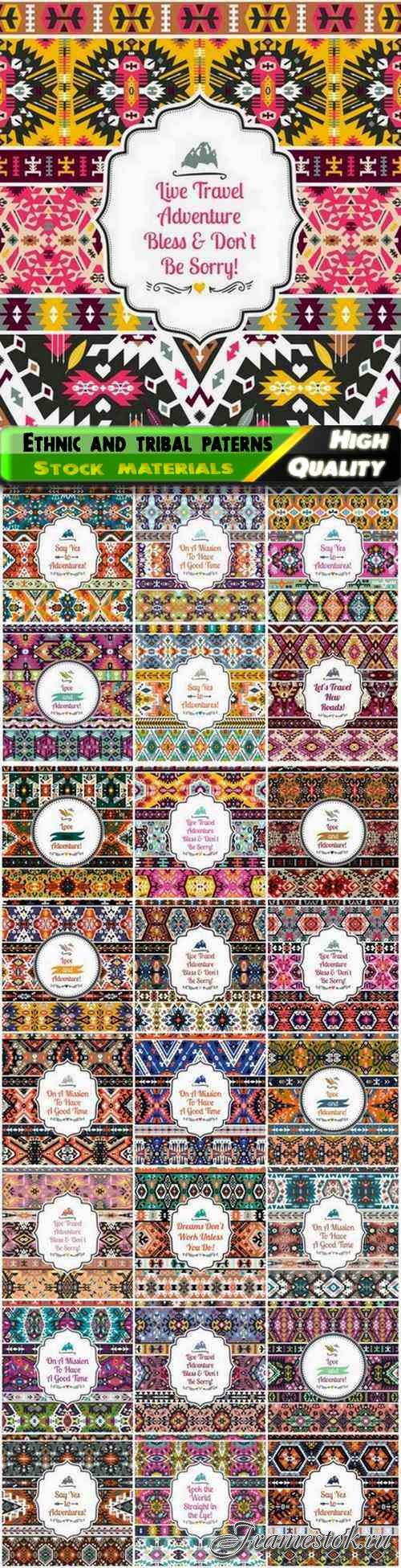 Ethnic and tribal seamless pattern and ornament for wallpaper - 25 Eps