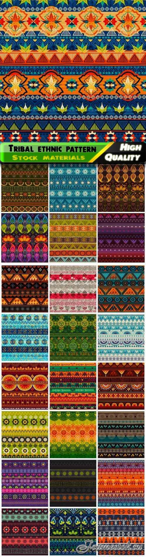 Tribal bright ethnic striped seamless colored pattern and ornament - 25 Eps