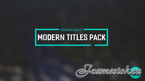 Modern Titles Pack II - Project for After Effects (Videohive)