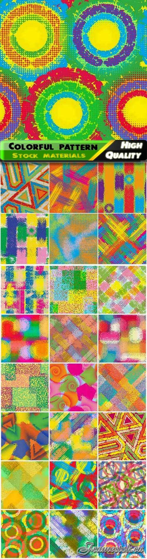 Colorful seamless pattern for textile and wallpaper design 25 Eps