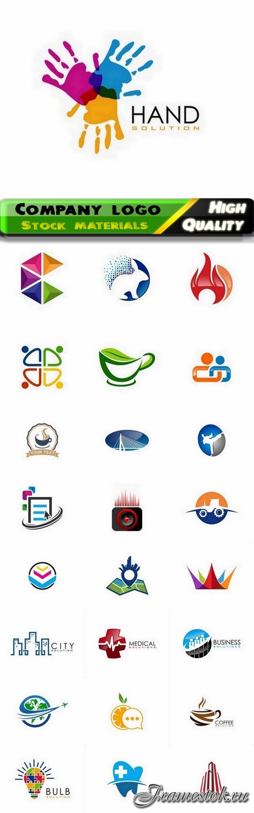 Business corporate logo and company identity badge emblem 6 25 Eps