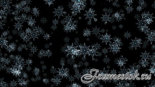 Rotating snowflakes background HD
