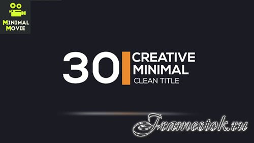 30 Minimal Clean Titles - Project for After Effects (Videohive)