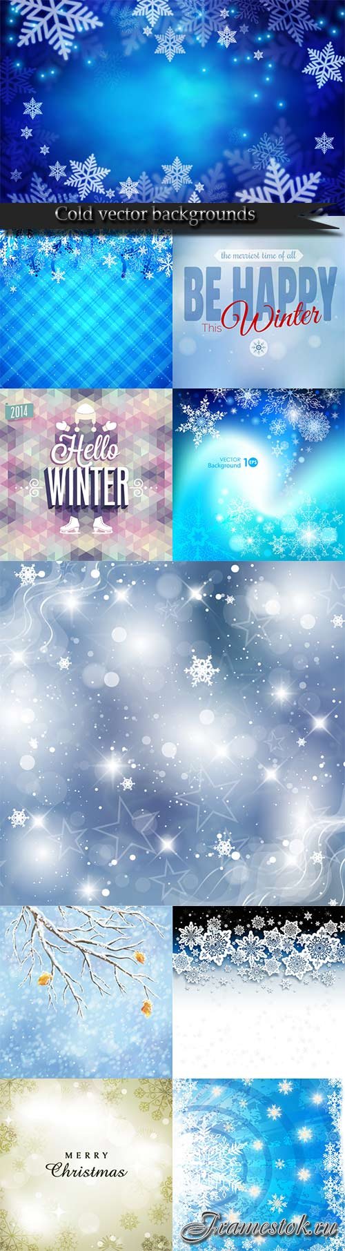 Cold vector backgrounds