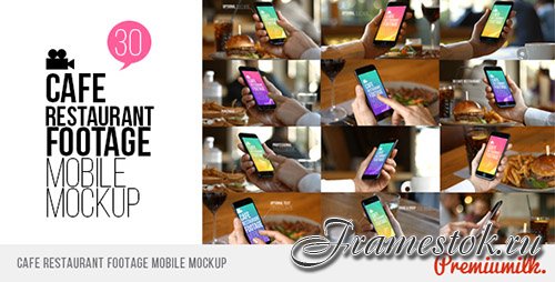 Cafe Restaurant Footage Mobile Mockup - Project for After Effects (Videohive)