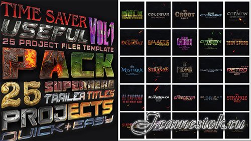 25 SuperHero Trailer Titles Pack - Project for After Effects (Videohive)