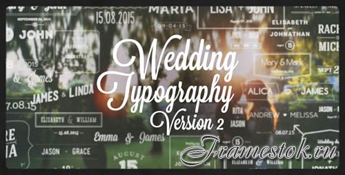 Wedding Typography Titles  Version 2 - Project for After Effects (Videohive)