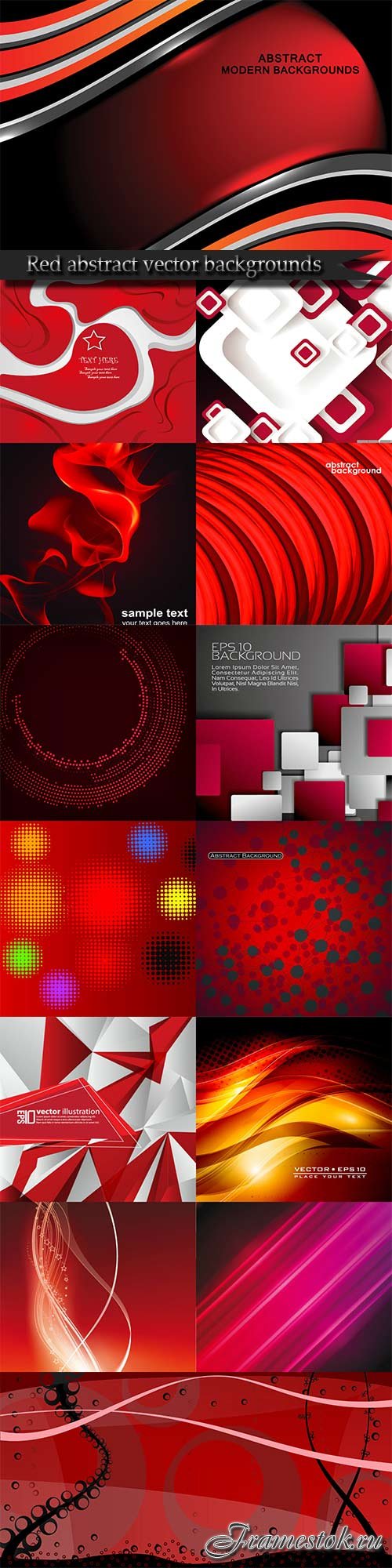 Red abstract vector backgrounds