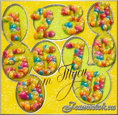   -     / Clip Art  - The numbers of balloons