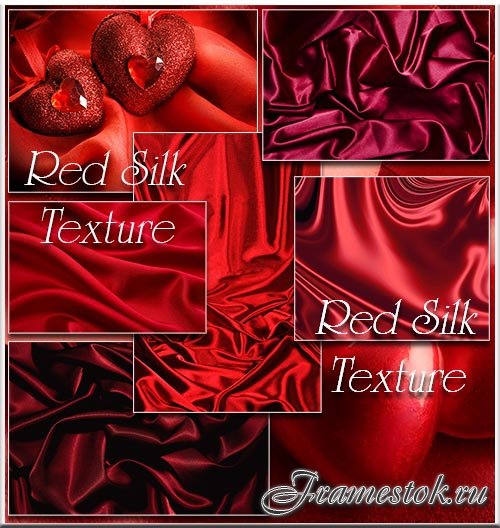  Red Silk Texture - Clipart /   - 