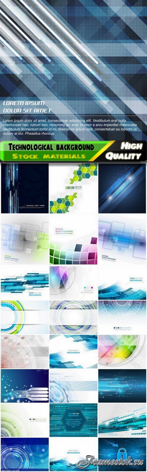 Abstract fantastic and futuristic technological background 25 Eps