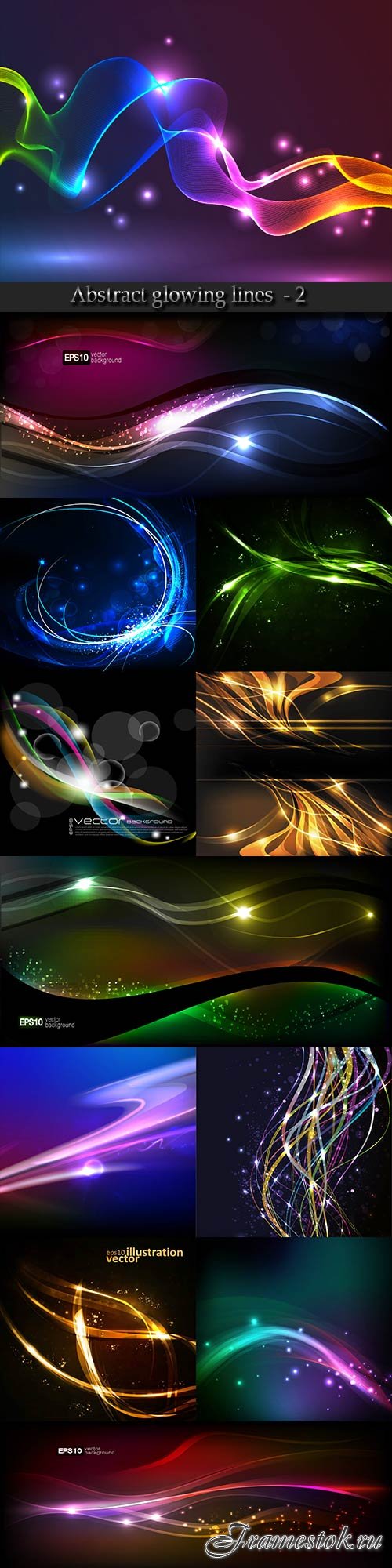 Abstract glowing lines on a dark background 2