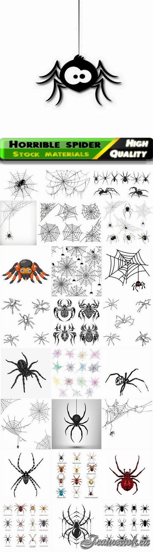Nasty and horrible spider and insect tattoo 25 Eps