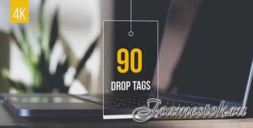 90 Drop Tags - Project for After Effects (Videohive) 