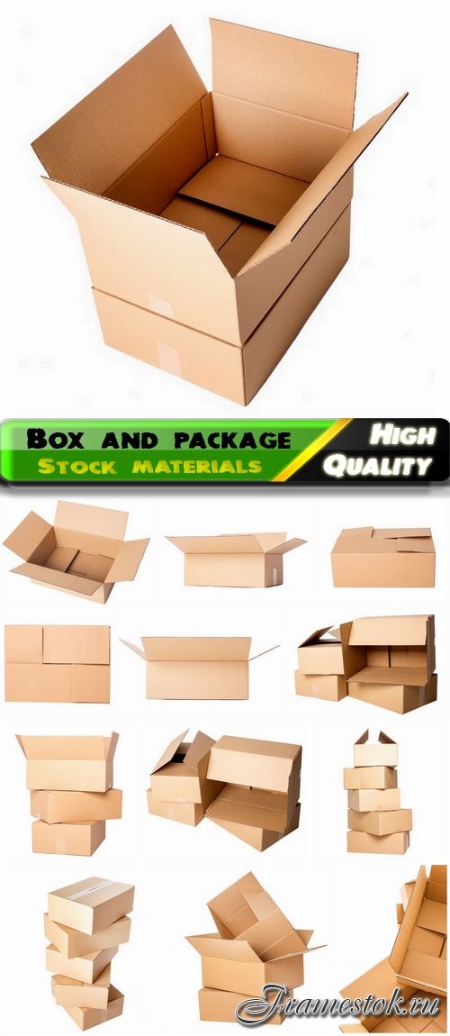 Cardboard and paper empty box and package delivery concept 14 Jpg