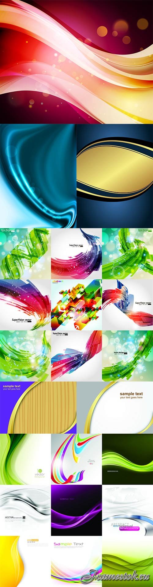 Bright colorful abstract backgrounds vector - 86